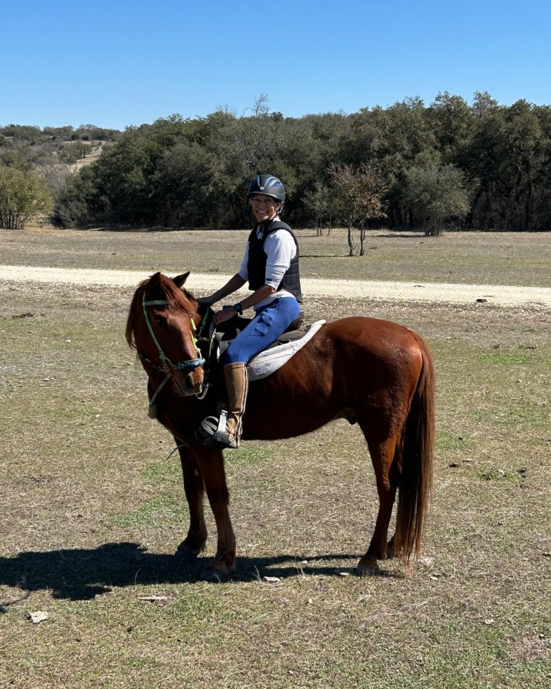 a man riding a horse in a field